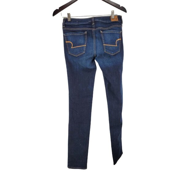 American Eagle 4 Jeans Denim 2014 Vintage Skinny Slim Long Pants AEO Dark Wash - Picture 4 of 16